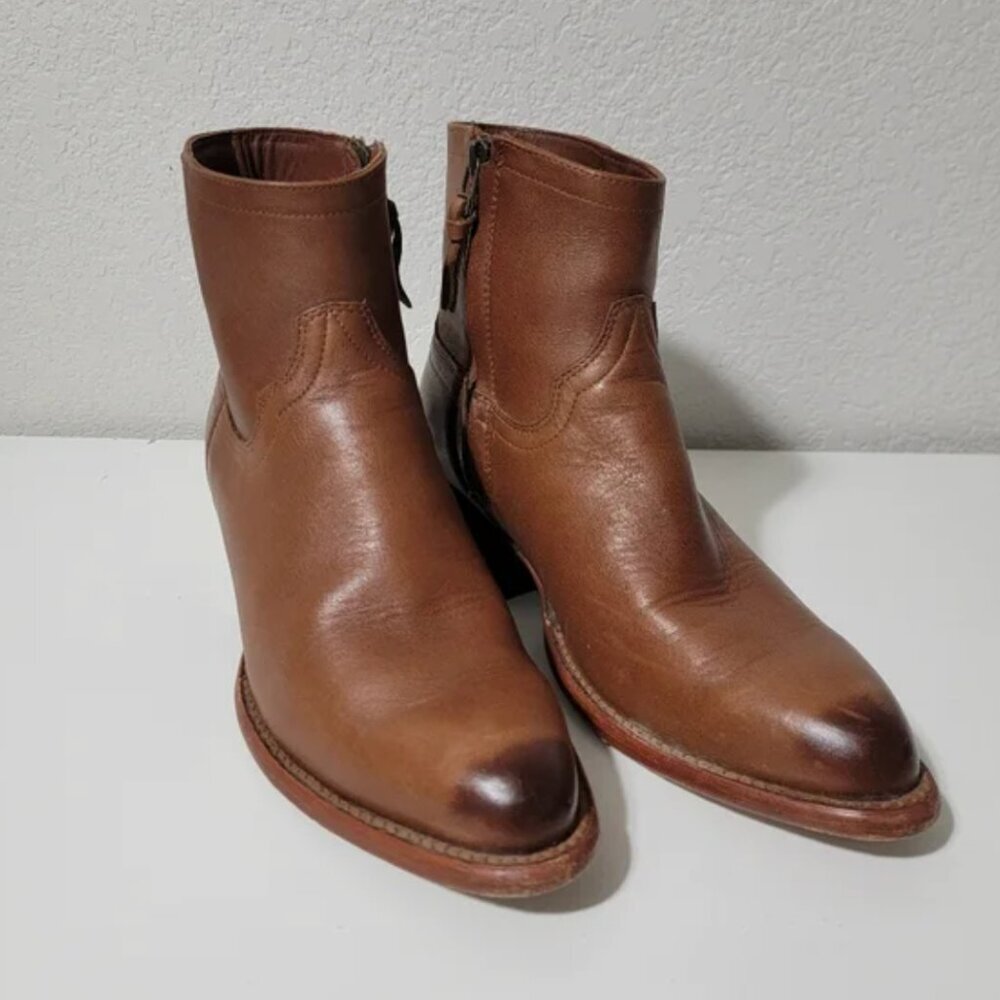 Tecovas The Jenny Ankle Leather Bootie Honey Brown 7.5